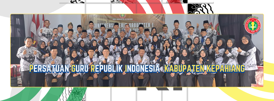Guru PGRI membawa perangkat dan dokumen