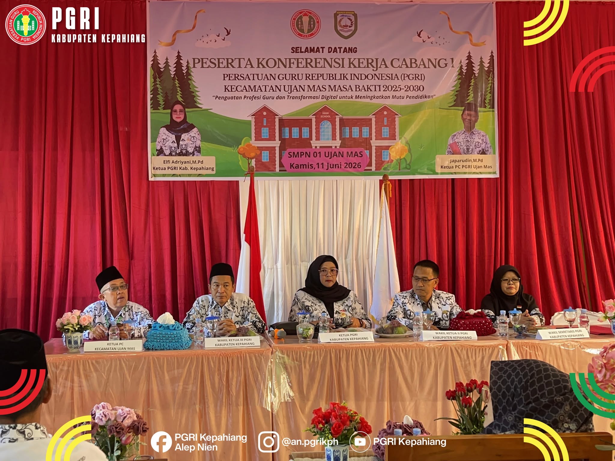 PGRI Cabang Merigi dan Ujan Mas Sukses Laksanakan Konferensi Kerja Cabang I, Perkuat Komitmen Organisasi